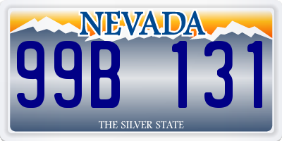 NV license plate 99B131