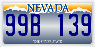 NV license plate 99B139