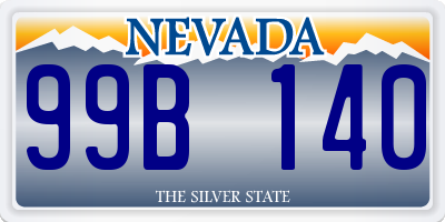 NV license plate 99B140
