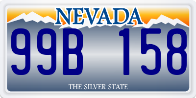 NV license plate 99B158