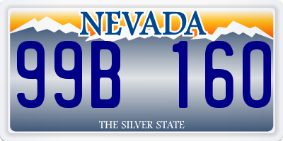 NV license plate 99B160