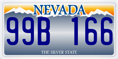 NV license plate 99B166