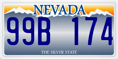 NV license plate 99B174