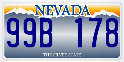 NV license plate 99B178