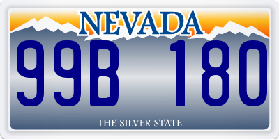 NV license plate 99B180