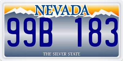 NV license plate 99B183