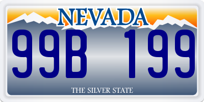 NV license plate 99B199