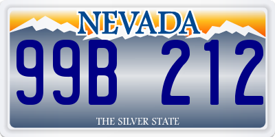NV license plate 99B212