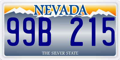 NV license plate 99B215