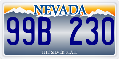 NV license plate 99B230