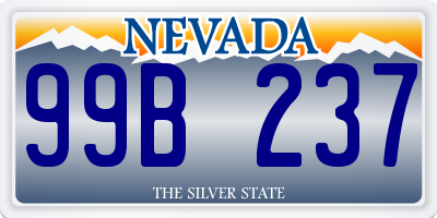 NV license plate 99B237