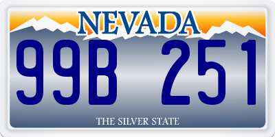 NV license plate 99B251