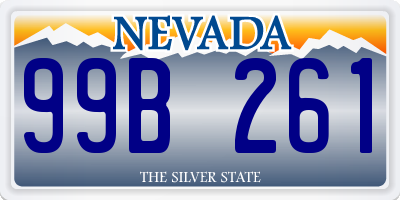 NV license plate 99B261