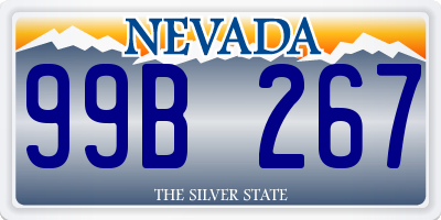 NV license plate 99B267