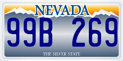 NV license plate 99B269