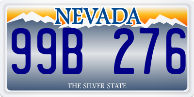 NV license plate 99B276