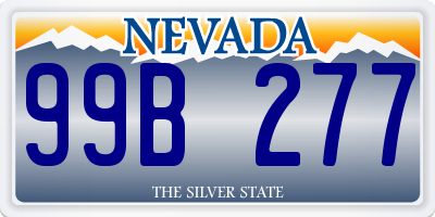 NV license plate 99B277