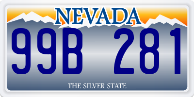 NV license plate 99B281
