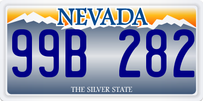 NV license plate 99B282