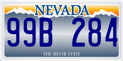 NV license plate 99B284