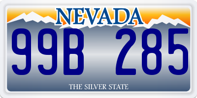 NV license plate 99B285