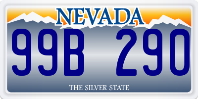 NV license plate 99B290