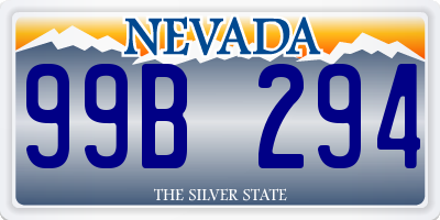 NV license plate 99B294