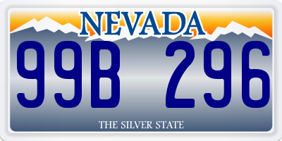 NV license plate 99B296