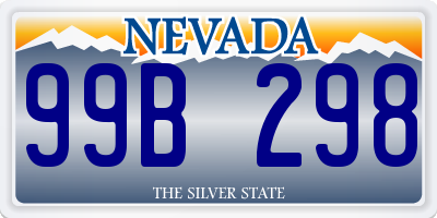 NV license plate 99B298