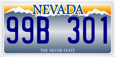 NV license plate 99B301