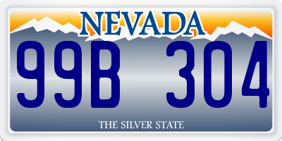 NV license plate 99B304