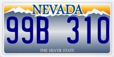 NV license plate 99B310