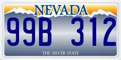 NV license plate 99B312