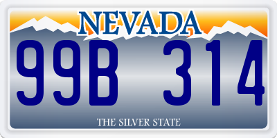 NV license plate 99B314