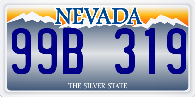 NV license plate 99B319