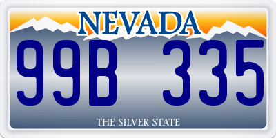 NV license plate 99B335