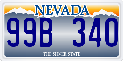NV license plate 99B340