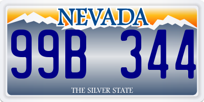 NV license plate 99B344