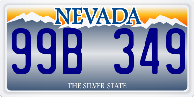 NV license plate 99B349