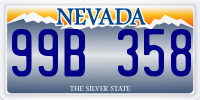 NV license plate 99B358
