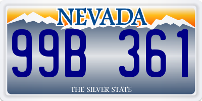 NV license plate 99B361