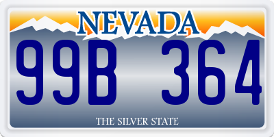 NV license plate 99B364