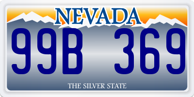 NV license plate 99B369