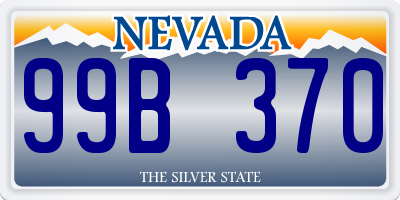 NV license plate 99B370
