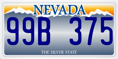 NV license plate 99B375