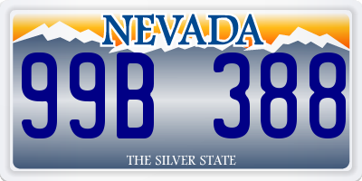 NV license plate 99B388