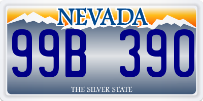 NV license plate 99B390