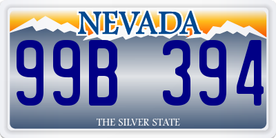 NV license plate 99B394