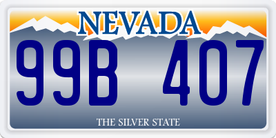 NV license plate 99B407