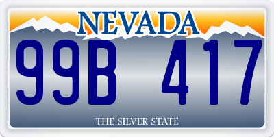 NV license plate 99B417